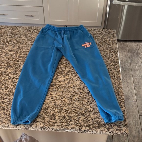 White Fox Boutique Pants - Blue Fleece Jogger Pants